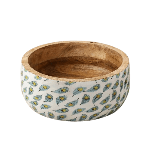 WOOD PRINTED BOWL (DECAL)